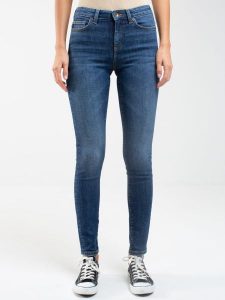 Jeansy damskie skinny granatowe Adela 512. Niebieskie jeansy Big Star, z denimu. W wyprzedaży za 219,99 zł.
