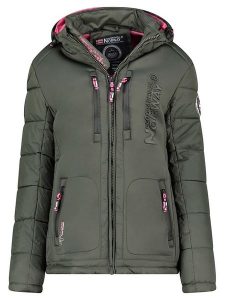Geographical Norway Kurtka zimowa "Beachwood" w kolorze khaki rozmiar: XXL. Brązowe kurtki Geographical Norway, na zimę, xxl, z aplikacjami, z puchu, bez kaptura. Za 245,96 zł.