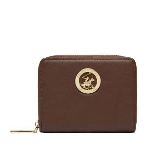 Portfel Beverly Hills Polo Club. Brązowe portfele Beverly Hills Polo Club, bez wzorów. Za 69,99 zł.