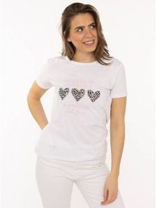 Zwillingsherz Koszulka "Always Believe" w kolorze białym rozmiar: XXL. Białe bluzki Zwillingsherz, xxl, bez wzorów, z bawełny, bez kołnierzyka, bez ramiączek. Za 82,99 zł.