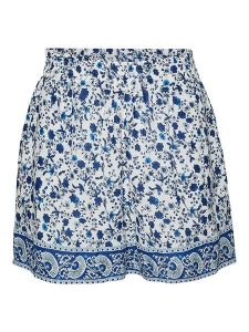 Vero Moda Szorty "Milan" w kolorze biało-niebieskim rozmiar: XS. Białe szorty Vero Moda, bez wzorów, z bawełny. Za 43,88 zł.