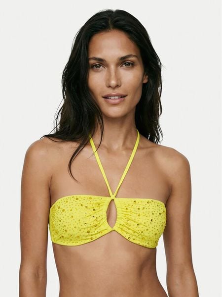 Guess Góra od bikini E6GJ35 MC040 Zielony. Zielone bikini Guess, z aplikacjami, z syntetyku. Za 369,99 zł.