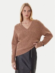 Calvin Klein Jeans Sweter Chunky LV044D328G Brązowy Regular Fit. Brązowe swetry klasyczne Calvin Klein Jeans, l, z jeansu, bez kołnierzyka. Za 529,99 zł.