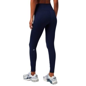 Damskie legginsy Fabletics On-The-Go. Niebieskie legginsy FABLETICS, bez wzorów, z materiału, z podwyższonym stanem. Za 353,00 zł.