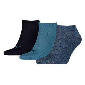 Zwykłe Skarpety Do Kostki Unisex Dla Dorosłych (zestaw 3 Sztuk). Niebieskie skarpetki Puma, bez wzorów. Za 57,99 zł.