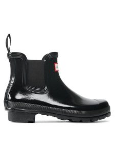 Hunter Kalosze Original Chelsea Gloss WFS2078RGL Czarny. Czarne kalosze Hunter, bez wzorów, z tworzywa sztucznego. Za 219,99 zł.