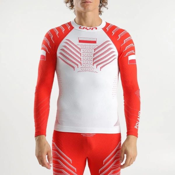 Koszulka termoaktywna dla dorosłych UYN Natyon 3.0 Poland Uw Shirt. Białe koszule nocne UYN, bez wzorów, bez ramiączek. Za 589,99 zł.