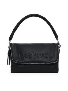 Desigual Torebka 25SAXPBK Czarny. Czarne torebki klasyczne Desigual, bez wzorów, ze skóry, bez dodatków. Za 309,99 zł.