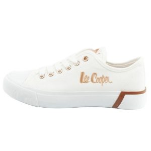 Buty Trampki Lee Cooper LCW-25-31-3428L Białe. Białe trampki bez wzorów, z gumy, bez zapięcia. Za 242,91 zł.