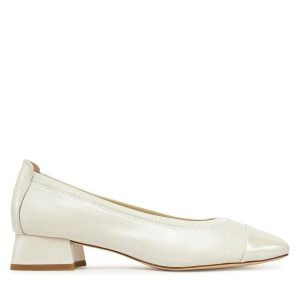 Baleriny Caprice. Białe balerinki Caprice, bez wzorów, bez obcasa, bez zapięcia. Za 189,99 zł.