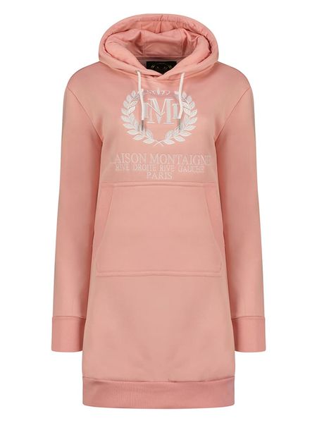 Maison Montaigne Sukienka dresowa "Giqueen" w kolorze szaroróżowym rozmiar: L. Różowe sukienki Maison Montaigne, l, bez wzorów, z dresówki, bez kołnierzyka, bez ramiączek, mini. Za 100,99 zł.