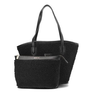 Czarna Torebka Big Star 2w1 Damska Shopperka + Kosmetyczka. Czarne shopper bag Big Star, bez wzorów, na ramię, bez dodatków. Za 199,00 zł.