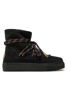 Inuikii Śniegowce Jacquard Lace 75202-150 Czarny. Czarne buty zimowe Inuikii, ze skóry, bez obcasa, bez zapięcia. Za 939,99 zł.
