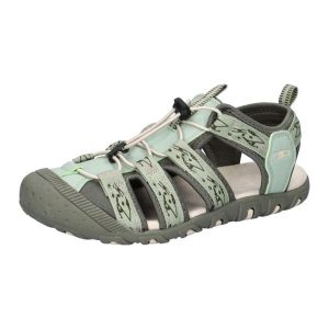 Sandały turystyczne damskie CMP Sahiph. Zielone sandały CMP, bez wzorów, bez obcasa, bez zapięcia. Za 179,99 zł.