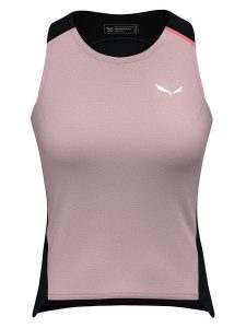 Salewa Top kolarski "Vento Merino" w kolorze jasnoróżowo-czarnym rozmiar: 40. Czarne topy Salewa, bez wzorów, z lyocellu, bez kołnierzyka, bez ramiączek. Za 180,49 zł.
