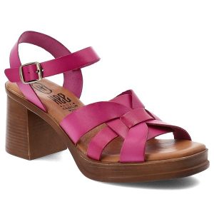 Sandały damskie Hee, cholewka ze skóry naturalnej plecione paski regulowany pasek zapięcie na sprzączkę, różowe, 26548. Czerwone sandały Hee, bez wzorów, ze skóry, bez obcasa, na obcasie, bez zapięcia. Za 379,00 zł.