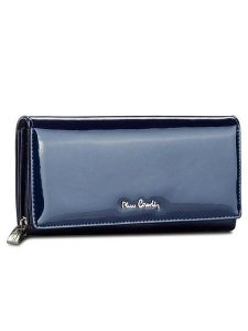 Pierre Cardin Portfel 05 LINE 106 Granatowy. Niebieskie portfele Pierre Cardin, bez wzorów, z lakierowanej skóry. Za 179,99 zł.