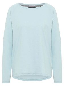 ELBSAND Koszulka "Tira" w kolorze błękitnym rozmiar: S. Niebieskie bluzki ELBSAND, s, bez wzorów, z bawełny, bez kołnierzyka, bez ramiączek. Za 82,99 zł.