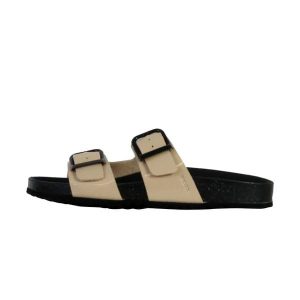 Sandały damskie Geox Brionia R M. Brązowe sandały Geox, bez wzorów, bez obcasa, bez zapięcia. Za 288,45 zł.