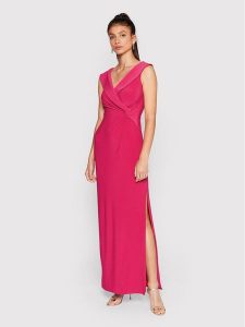 Lauren Ralph Lauren Sukienka wieczorowa 253863940006 Różowy Slim Fit. Czerwone sukienki Lauren Ralph Lauren, bez wzorów, z syntetyku, wizytowe, bez kołnierzyka, bez ramiączek. Za 649,99 zł.