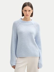 Tom Tailor Sweter 1044083 Błękitny Loose Fit. Niebieskie swetry klasyczne Tom Tailor, xs, z syntetyku, bez kołnierzyka. Za 129,99 zł.