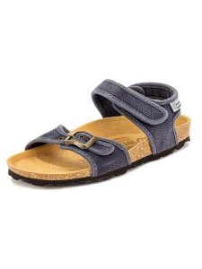 Natural world Sandały w kolorze granatowym rozmiar: 30. Niebieskie sandały Natural World, bez wzorów, z otwartym noskiem, bez obcasa, bez zapięcia. Za 121,99 zł.