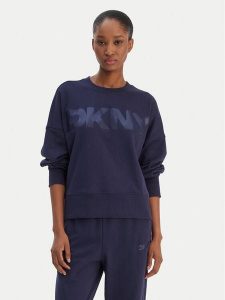DKNY Sport Bluza DP6T1561 Granatowy Oversize. Niebieskie bluzy DKNY Sport, xs, bez wzorów, z bawełny, bez kaptura. Za 309,99 zł.