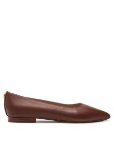 LAUREN RALPH LAUREN Baleriny Londyn 802862706002 Brązowy. Brązowe balerinki Lauren Ralph Lauren, bez wzorów, ze skóry, bez obcasa, bez zapięcia. Za 439,99 zł.