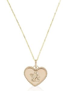 L instant d Or Złoty naszyjnik "Ange amoureux" z zawieszką - dł. 43 cm rozmiar: onesize. Żółte naszyjniki L instant d Or, złote. Za 615,45 zł.