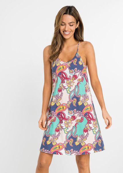 Koszula nocna na cienkich ramiączkach. Czerwone koszule nocne bonprix, bez wzorów, bez ramiączek. Za 52,99 zł.