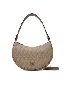MICHAEL Michael Kors Torebka Kyla 32T5T8QU1B Beżowy. Brązowe torebki klasyczne MICHAEL Michael Kors, bez wzorów, ze skóry, bez dodatków. Za 699,99 zł.