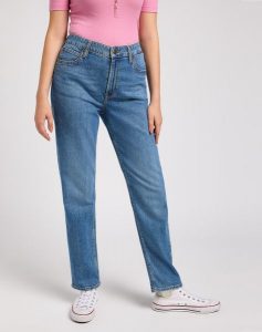 LEE DAMSKIE SPODNIE JEANSOWE CAROL HIT OF BLUE 112350789. Niebieskie jeansy Lee, bez wzorów, z jeansu. Za 209,99 zł.