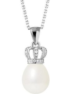 Pearline Srebrny naszyjnik z zawieszką - dł. 42 cm rozmiar: onesize. Białe naszyjniki Pearline, z cyrkonią, srebrne. Za 239,99 zł.