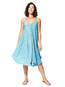 Ipanima Sukienka w kolorze błękitnym rozmiar: 34-40. Niebieskie sukienki Ipanima, bez wzorów, z asymetrycznym kołnierzem, bez ramiączek, midi, asymetryczne. Za 65,99 zł.