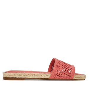 Espadryle Tommy Hilfiger. Pomarańczowe espadryle TOMMY HILFIGER, bez wzorów, z meshu, bez obcasa. Za 289,99 zł.