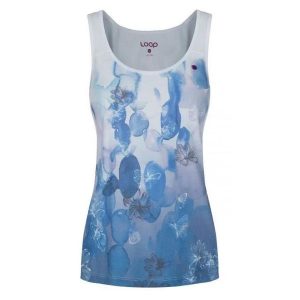 LOAP Alise damski top S – wzór kwiatowy. Białe topy ZSPORT, s, bez wzorów, bez kołnierzyka, bez ramiączek. Za 125,99 zł.