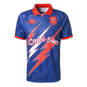 Koszulka Wyjazdowa Stade Français 2024/25. Czerwone bluzki Kappa, bez wzorów, sportowe, bez kołnierzyka, bez ramiączek. W wyprzedaży za 263,60 zł.