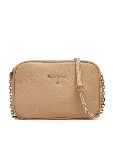 Patrizia Pepe Torebka CB0071/L001 Beżowy. Brązowe torebki klasyczne Patrizia Pepe, bez wzorów, ze skóry, bez dodatków. Za 689,99 zł.