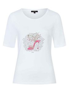 More & More Koszulka w kolorze białym rozmiar: 40. Białe bluzki More & More, bez wzorów, z bawełny, bez kołnierzyka, bez ramiączek. Za 113,90 zł.