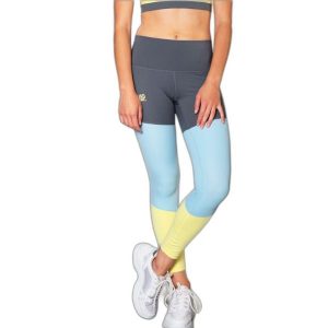 Legginsy trójkolorowe damskie Snap Climbing. Niebieskie legginsy SNAP CLIMBING, bez wzorów. Za 316,50 zł.