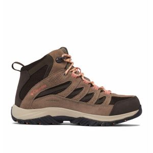 Buty Trekkingowe Damskie Columbia Crestwood Mid Waterproof. Brązowe buty trekkingowe Columbia, bez zapięcia. W wyprzedaży za 324,35 zł.