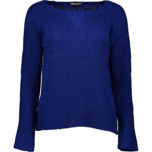 Sweter w kolorze niebieskim. Niebieskie swetry klasyczne marki Lilou Secret, z dzianiny. W wyprzedaży za 86,95 zł.