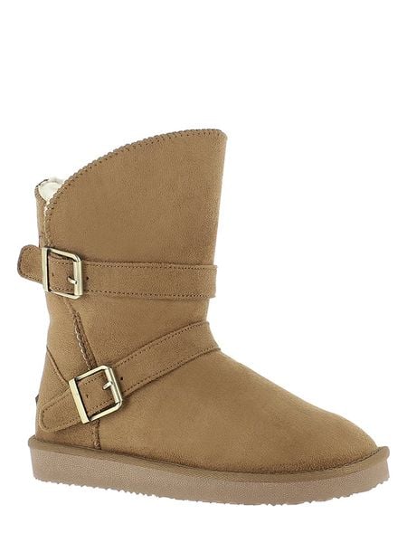 ISLAND BOOT Botki zimowe "Candace" w kolorze jasnobrązowym rozmiar: 39. Brązowe botki Island Boot, na zimę, bez wzorów, z materiału, bez obcasa, bez zapięcia. Za 156,61 zł.
