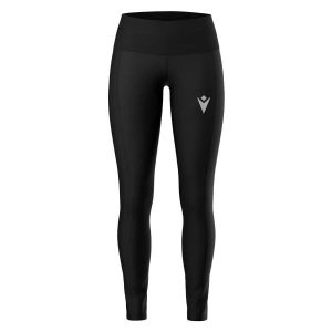 Damskie legginsy Macron Sarez. Czarne legginsy MACRON, bez wzorów, z lycry, z podwyższonym stanem. Za 245,50 zł.