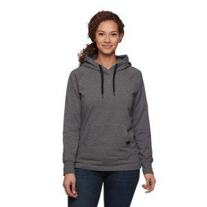 Bluza turystyczna z kapturem damska Black Diamond Rays Pullover Hoody. Szare bluzy Black Diamond, l, bez wzorów, z kapturem. Za 187,99 zł.