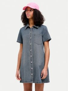 JJXX Sukienka jeansowa 12273029 Niebieski Regular Fit. Niebieskie kombinezony JJXX, s, bez wzorów, z bawełny, bez kołnierzyka, bez ramiączek. Za 179,99 zł.