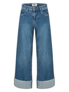 MAC Dżinsy "Nevada" - Comfort fit - w kolorze niebieskim rozmiar: 34. Niebieskie jeansy MAC, z aplikacjami, z podwyższonym stanem. Za 295,99 zł.