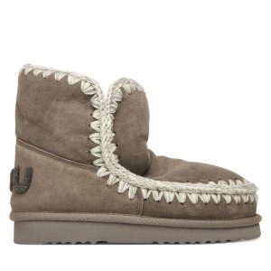 Śniegowce Mou. Czarne buty zimowe Mou, bez obcasa, bez zapięcia. Za 809,99 zł.