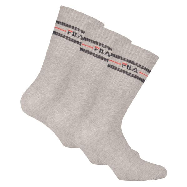 Skarpety tenisowe FILA Lifestyle Socks 3 pary. Szare skarpetki Fila, bez wzorów. Za 29,99 zł.