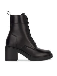 Gino Rossi Botki FERGIE-27851PE Czarny. Czarne botki Gino Rossi, bez wzorów, ze skóry, bez obcasa, na słupku, bez zapięcia. Za 349,99 zł.